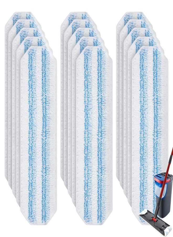 BYOFI 15 Pack Microfiber Mop Pads for O-Cedar H2prO Flat Mop System, Washable and Reusable Mop Replacement Heads for Floor Deep Cleaning, Mop Pad Refills for Wet Dry Floor - Image 1